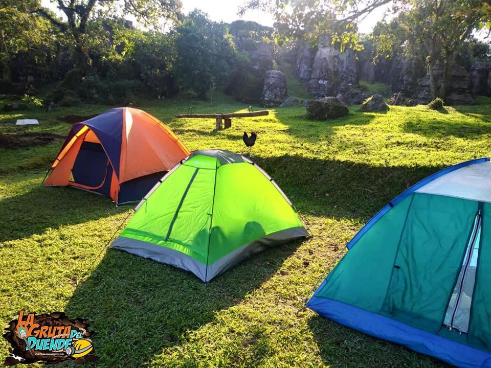 Camp La Gruta Del Duende 호텔 Cuetzalán del Progreso 외부 사진