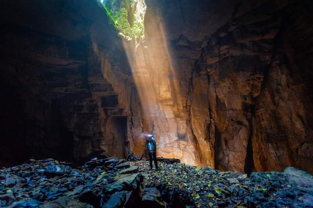 Camp La Gruta Del Duende 호텔 Cuetzalán del Progreso 외부 사진